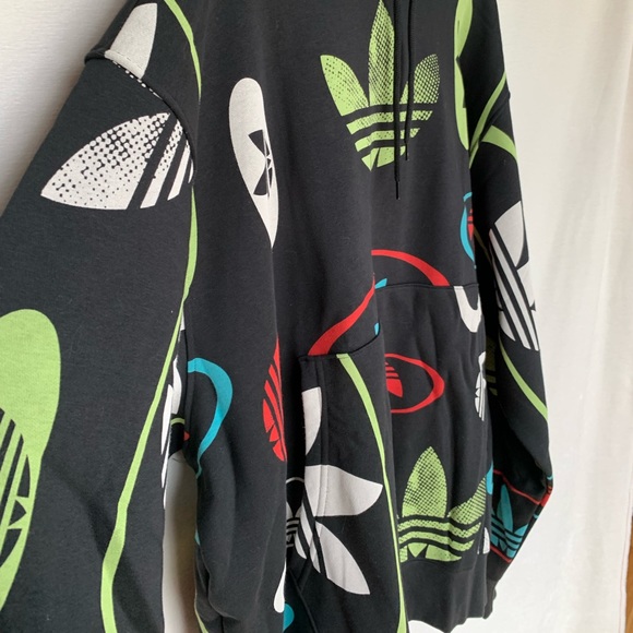 Rare Adidas Hoody Sweatshirt with Logos all over - brand new - Picture 4 of 11